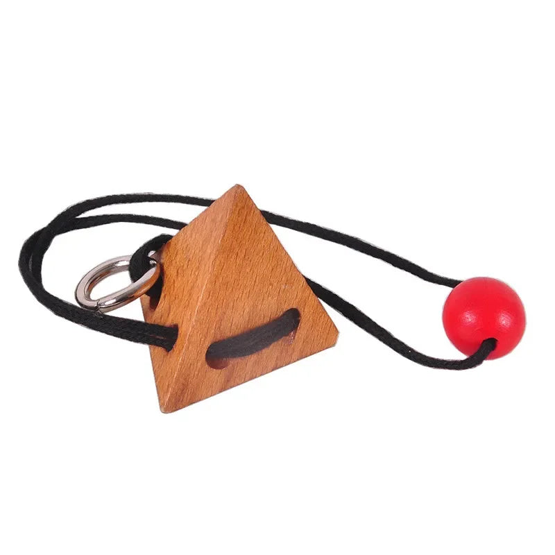 Small Puzzle Wooden Rope Game