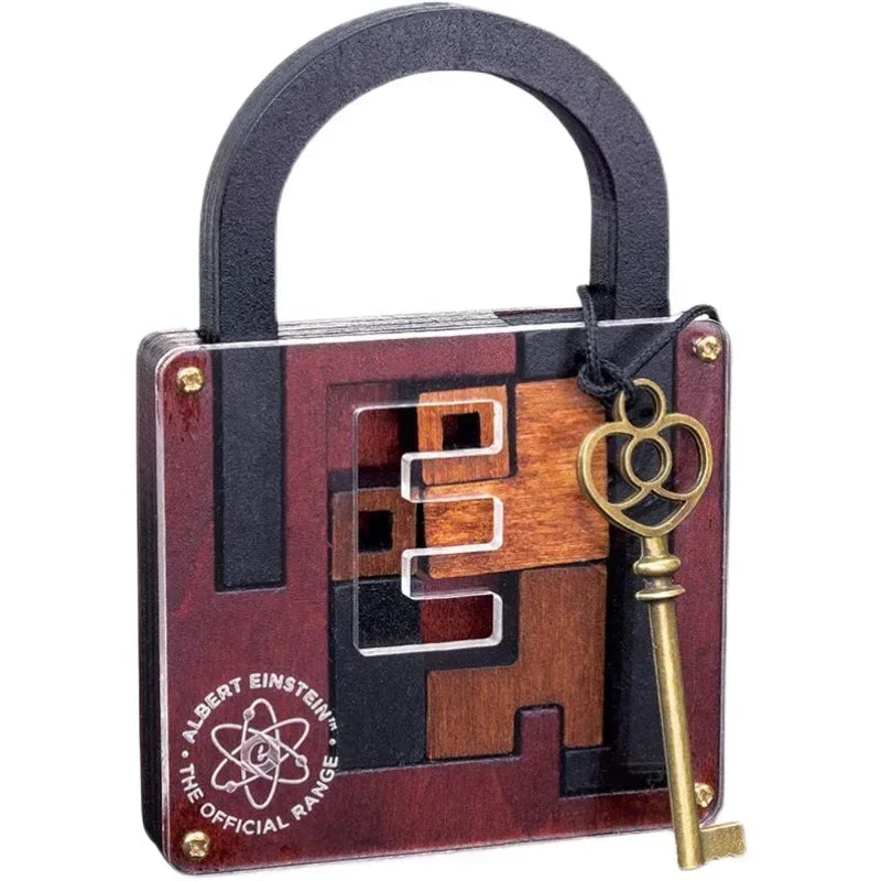 Wooden Puzzle Game High Difficulty IQ Lock Challenge
