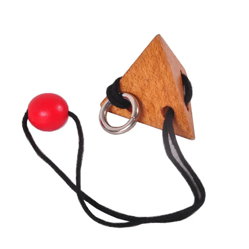 Small Puzzle Wooden Rope Game