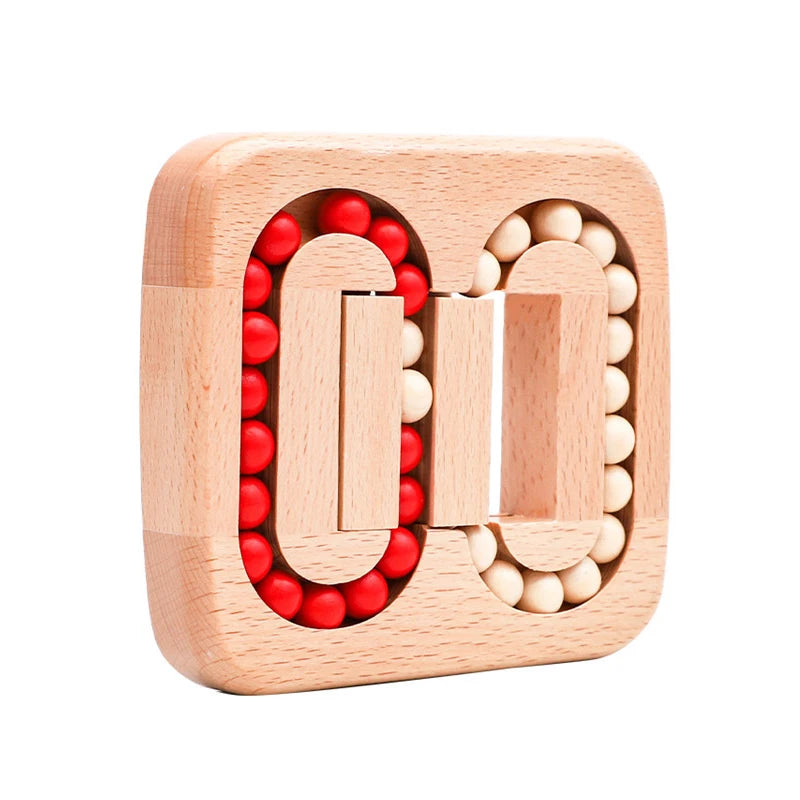 Magic Bean Cube Rotating Puzzle Wooden Brain Teaser