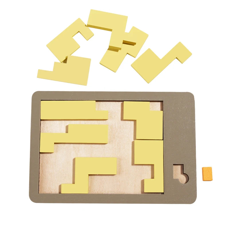 Wooden Geometric Puzzles Challenge