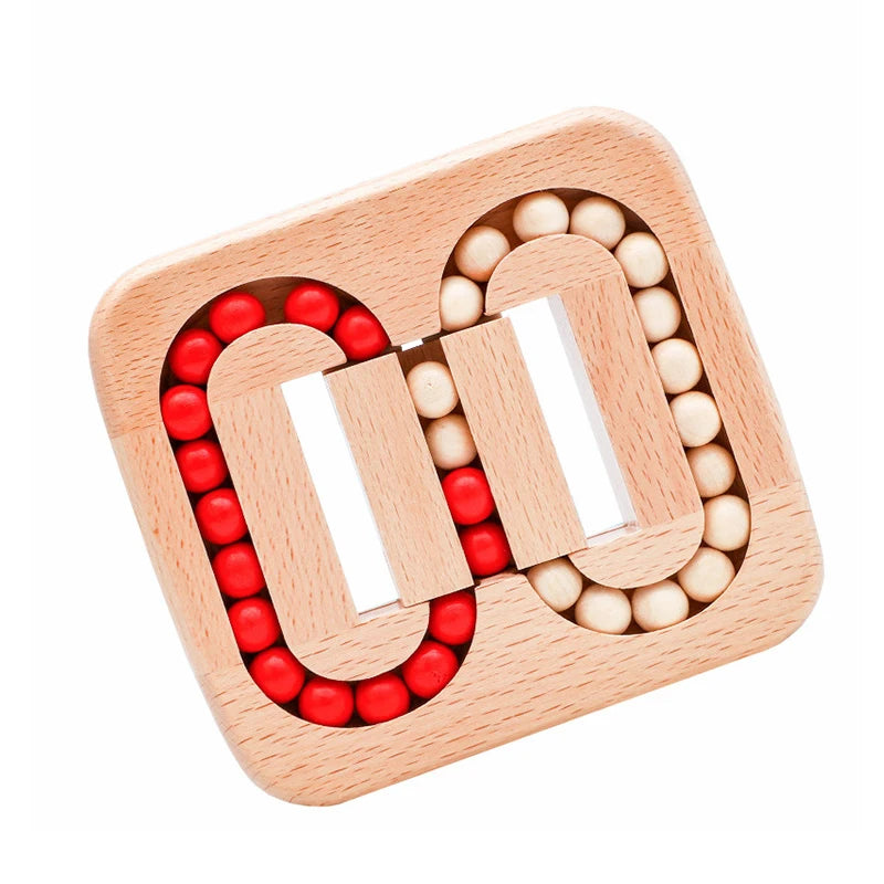 Magic Bean Cube Rotating Puzzle Wooden Brain Teaser