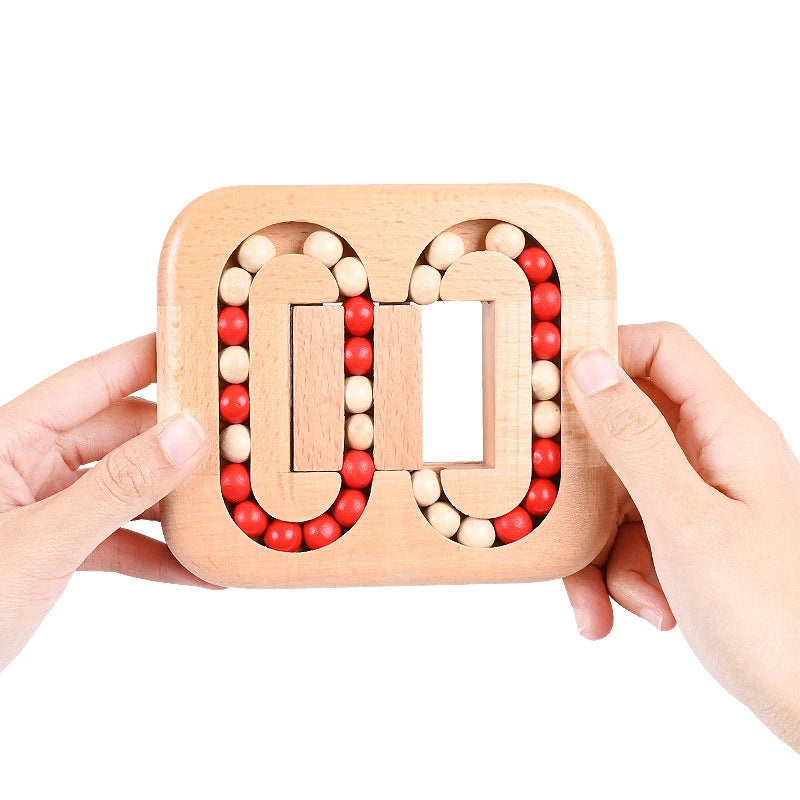 Magic Bean Cube Rotating Puzzle Wooden Brain Teaser