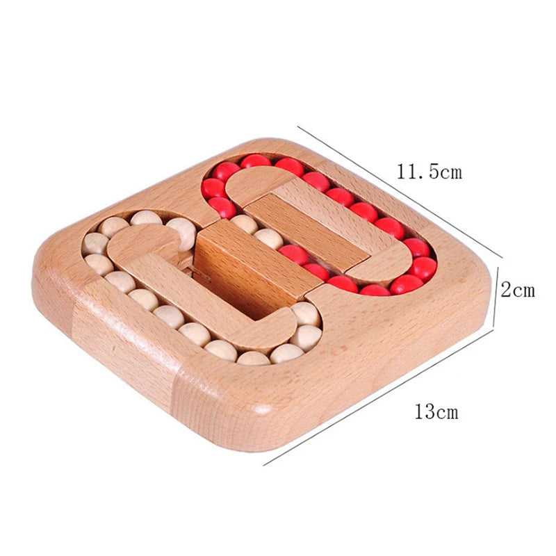 Magic Bean Cube Rotating Puzzle Wooden Brain Teaser
