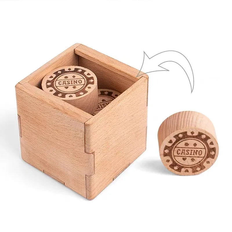 Six Chips 3d Wooden Puzzle Box