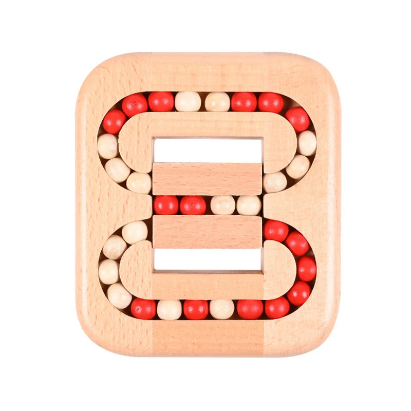 Magic Bean Cube Rotating Puzzle Wooden Brain Teaser