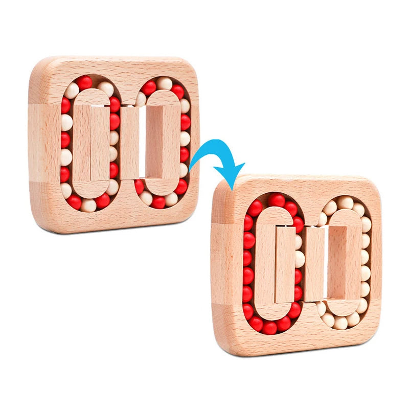 Magic Bean Cube Rotating Puzzle Wooden Brain Teaser