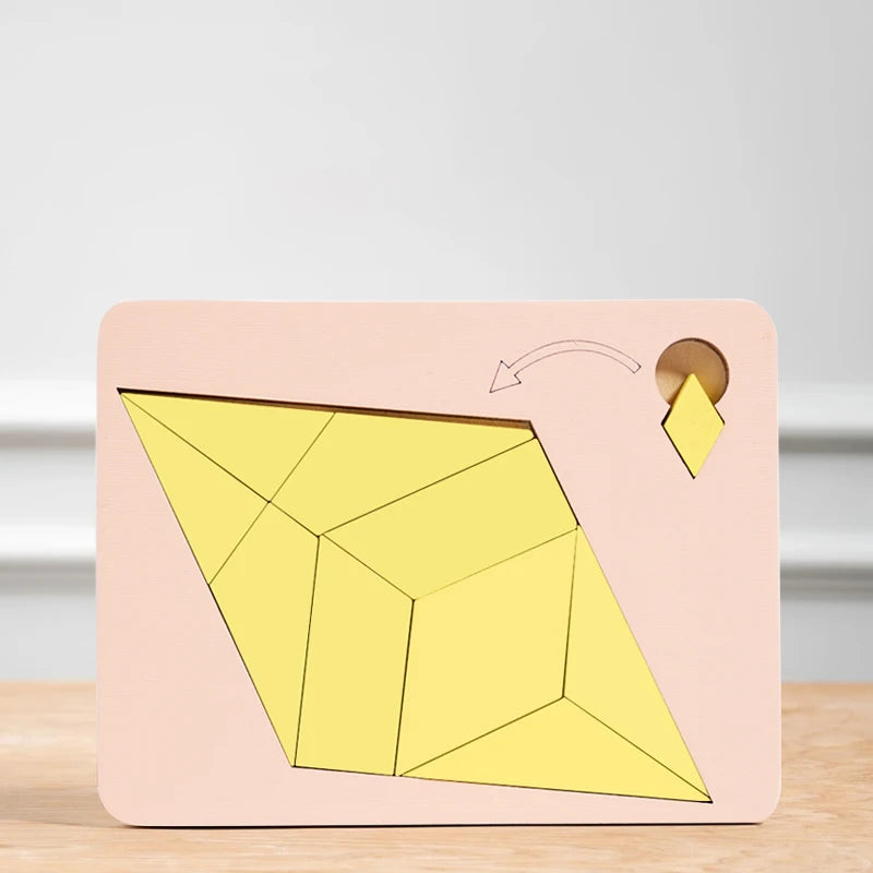 Wooden Geometric Puzzles Challenge